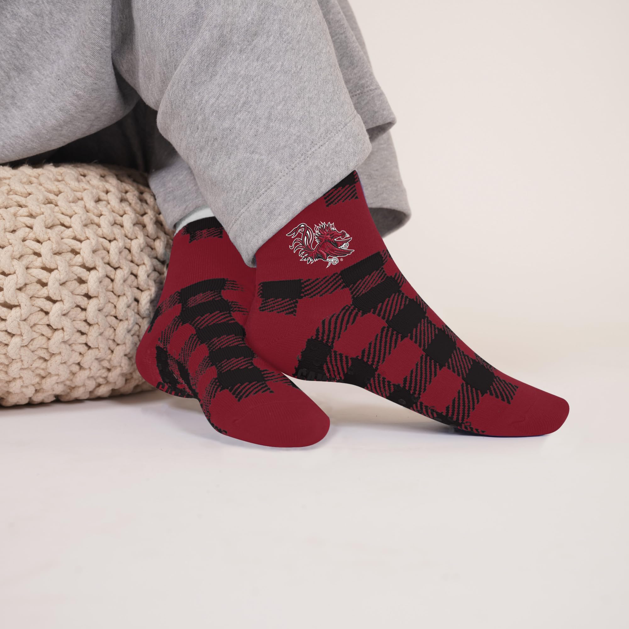 For Bare Feet NCAA SOUTH CAROLINA GAMECOCKS Cozy Buff Plush Cabin Sock Team Color OSFM - Image 3