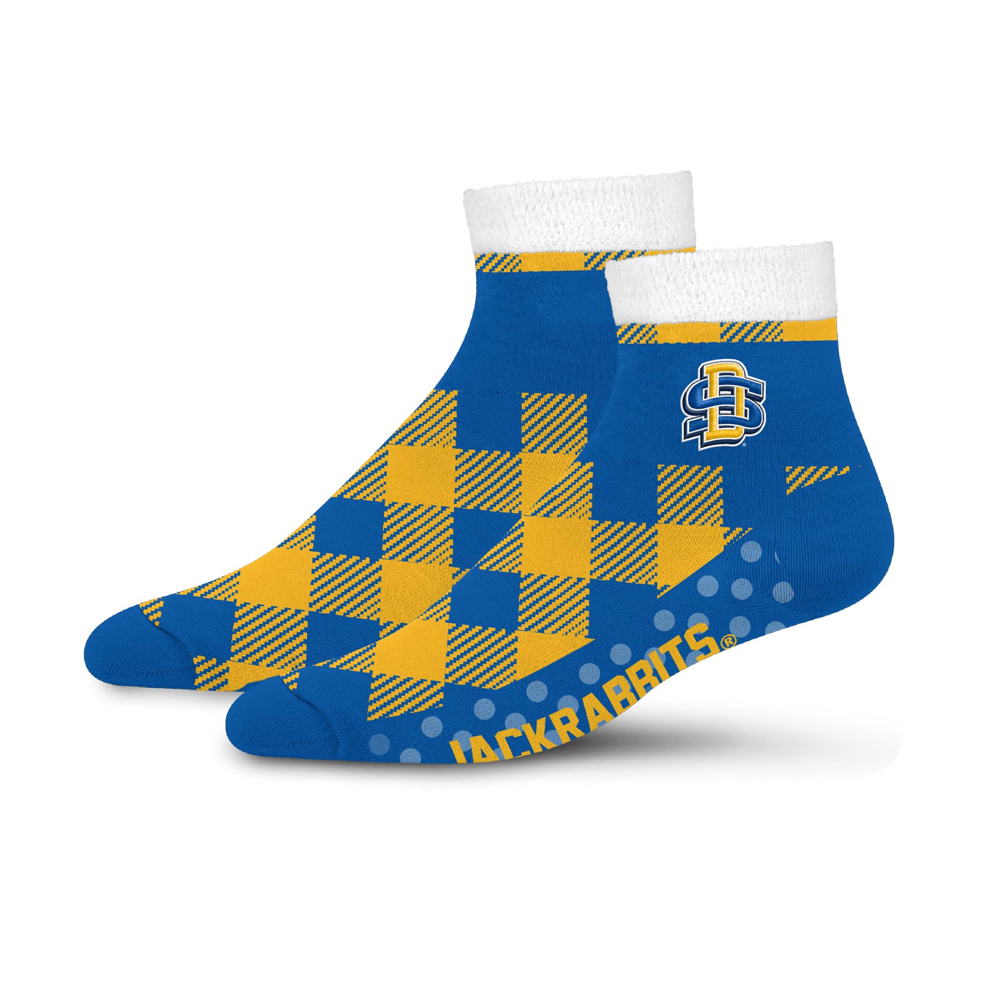 For Bare Feet NCAA SOUTH DAKOTA STATE JACKRABBITS Cozy Buff Plush Cabin Sock Team Color OSFM