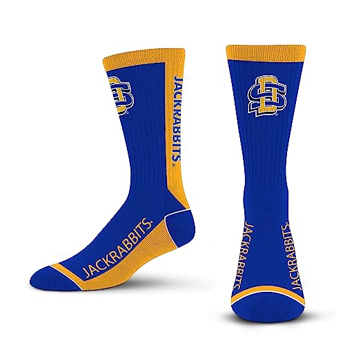 For Bare Feet NCAA SOUTH DAKOTA STATE JACKRABBITS MVP Crew Sock Team Color Large - Image 4