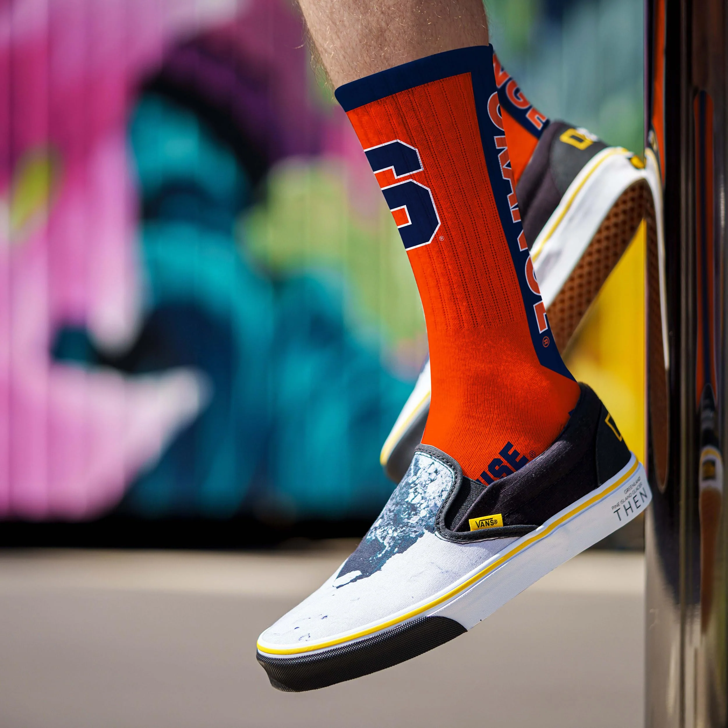 For Bare Feet NCAA SYRACUSE ORANGE MVP Crew Sock Team Color Large - Image 3