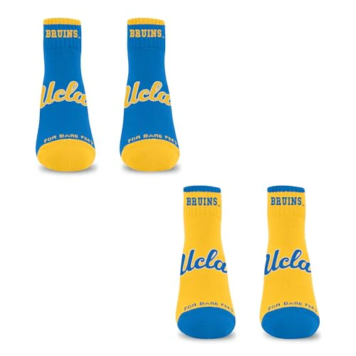 For Bare Feet NCAA UCLA BRUINS Front and Center 2 Pack Team Colors Large - Image 4
