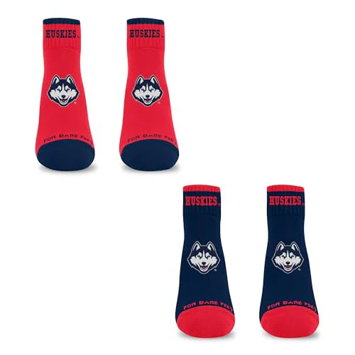 For Bare Feet NCAA UCONN HUSKIES Front and Center 2 Pack Team Colors Large - Image 4