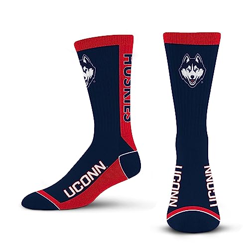 For Bare Feet NCAA UCONN HUSKIES MVP Crew Sock Team Color Large - Image 4