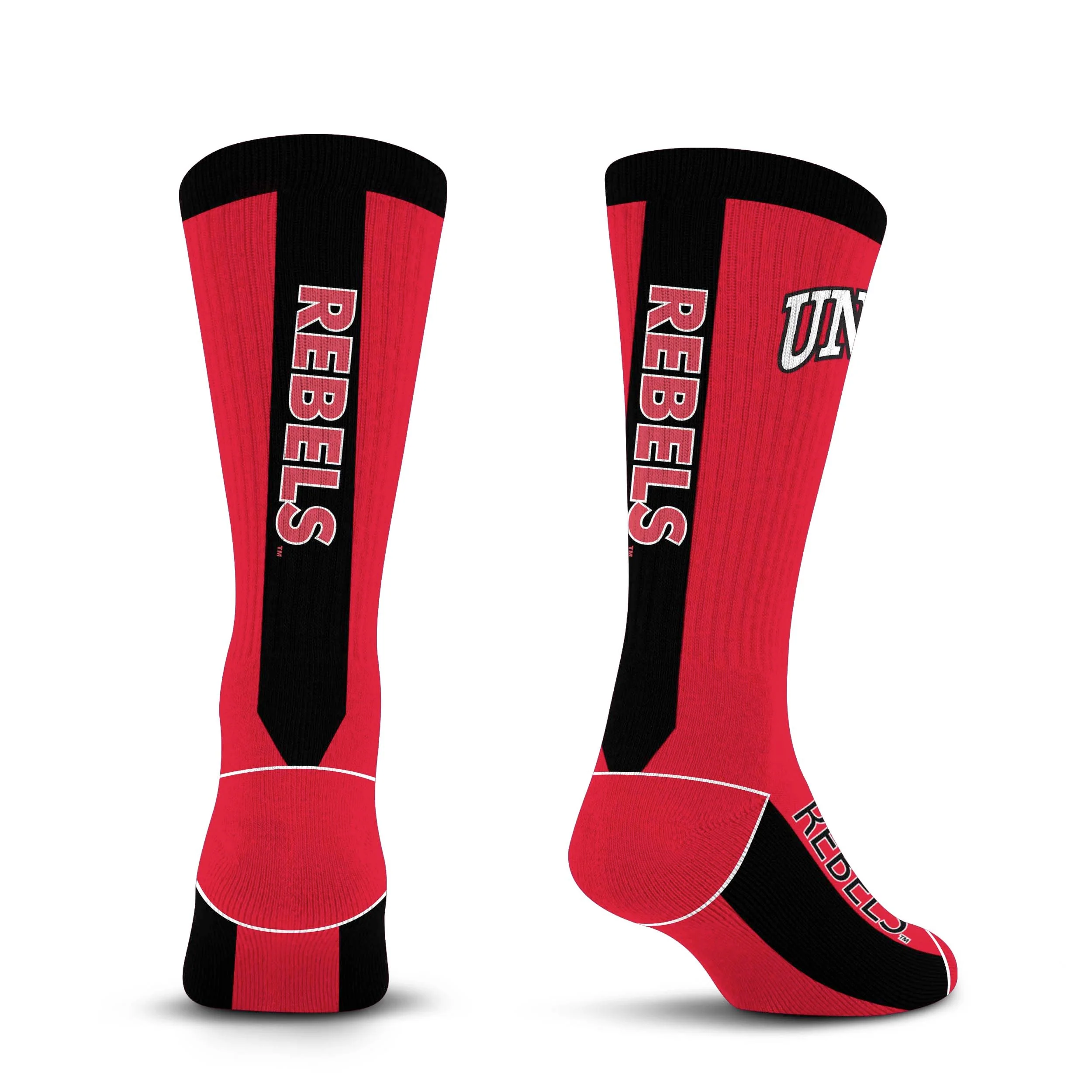 For Bare Feet NCAA UNLV REBELS MVP Crew Sock Team Color Large