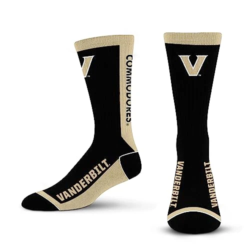 For Bare Feet NCAA VANDERBILT COMMODORES MVP Crew Sock Team Color Large - Image 4