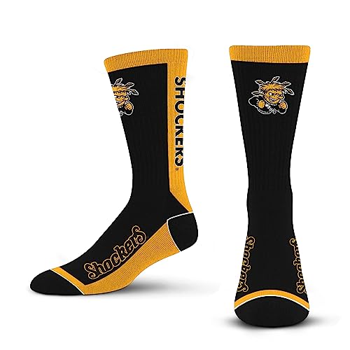 For Bare Feet NCAA WICHITA STATE SHOCKERS MVP Crew Sock Team Color Large - Image 4