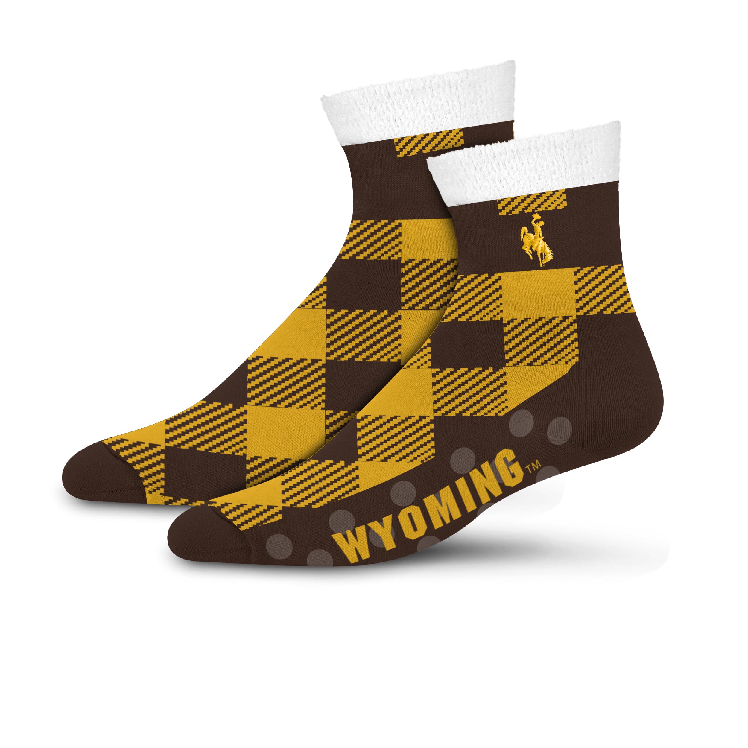 For Bare Feet NCAA WYOMING COWBOYS Cozy Buff Plush Cabin Sock Team Color OSFM