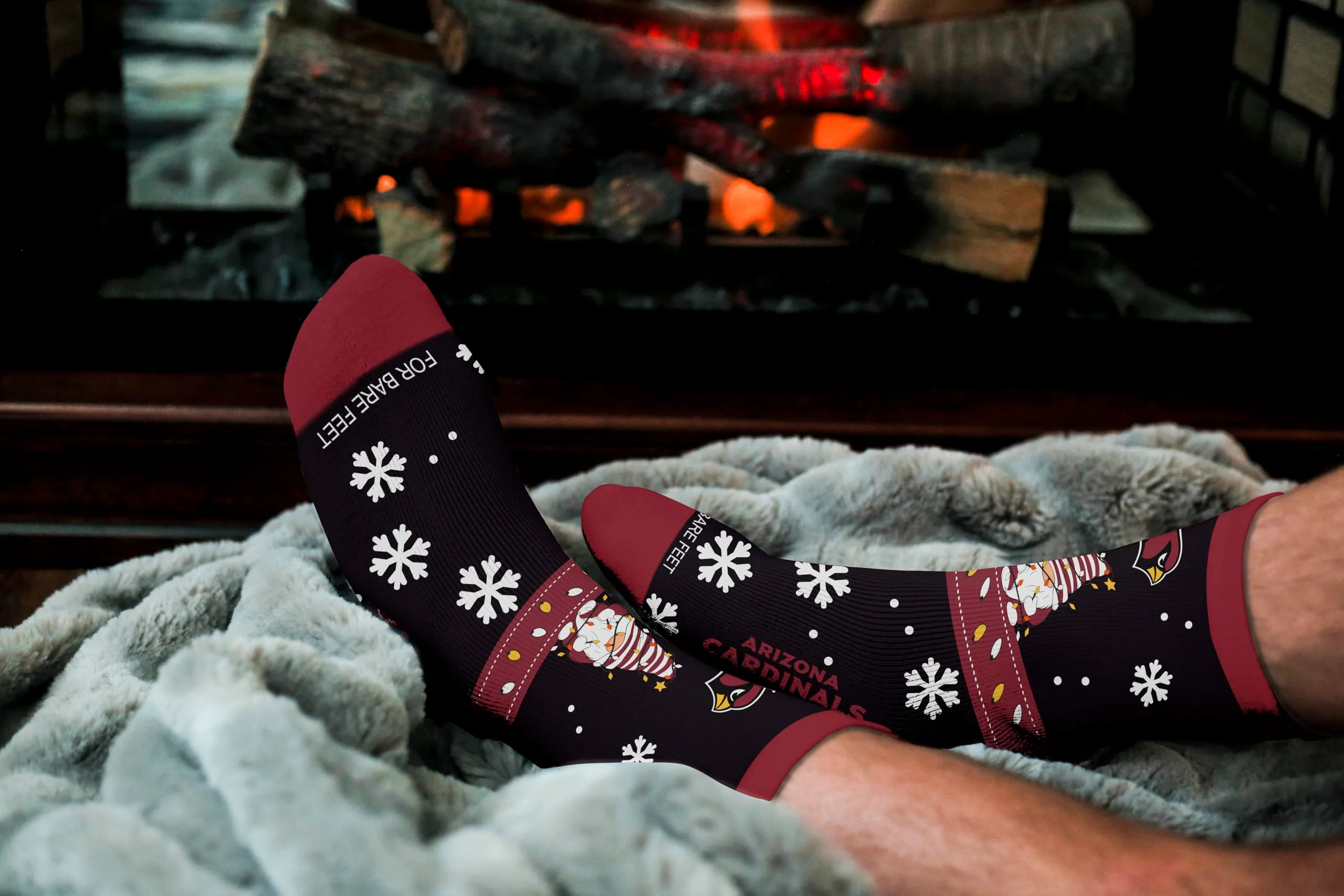 For Bare Feet NFL ARIZONA CARDINALS Holiday Sweater Gnome Team Colors Large - Image 3
