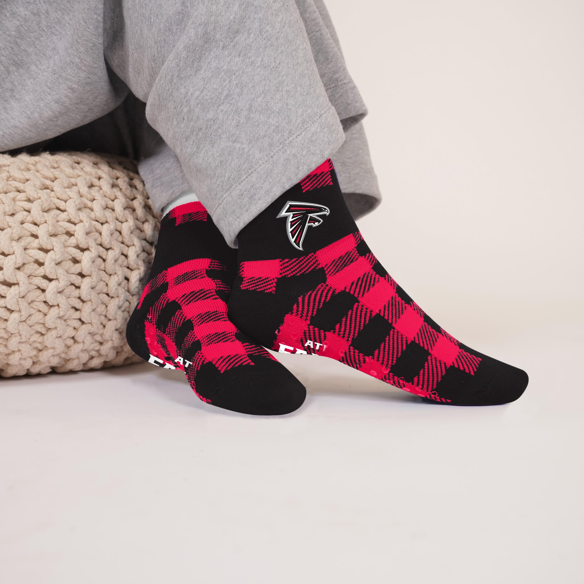 For Bare Feet NFL ATLANTA FALCONS Cozy Buff Plush Cabin Sock Team Color OSFM - Image 3