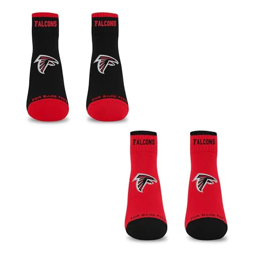 For Bare Feet NFL ATLANTA FALCONS Front and Center 2 Pack Team Colors Large - Image 3