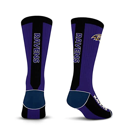 For Bare Feet NFL BALTIMORE RAVENS MVP Crew Sock Team Color Large - Image 9