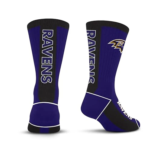 For Bare Feet NFL BALTIMORE RAVENS MVP Crew Sock Team Color Youth - Image 10