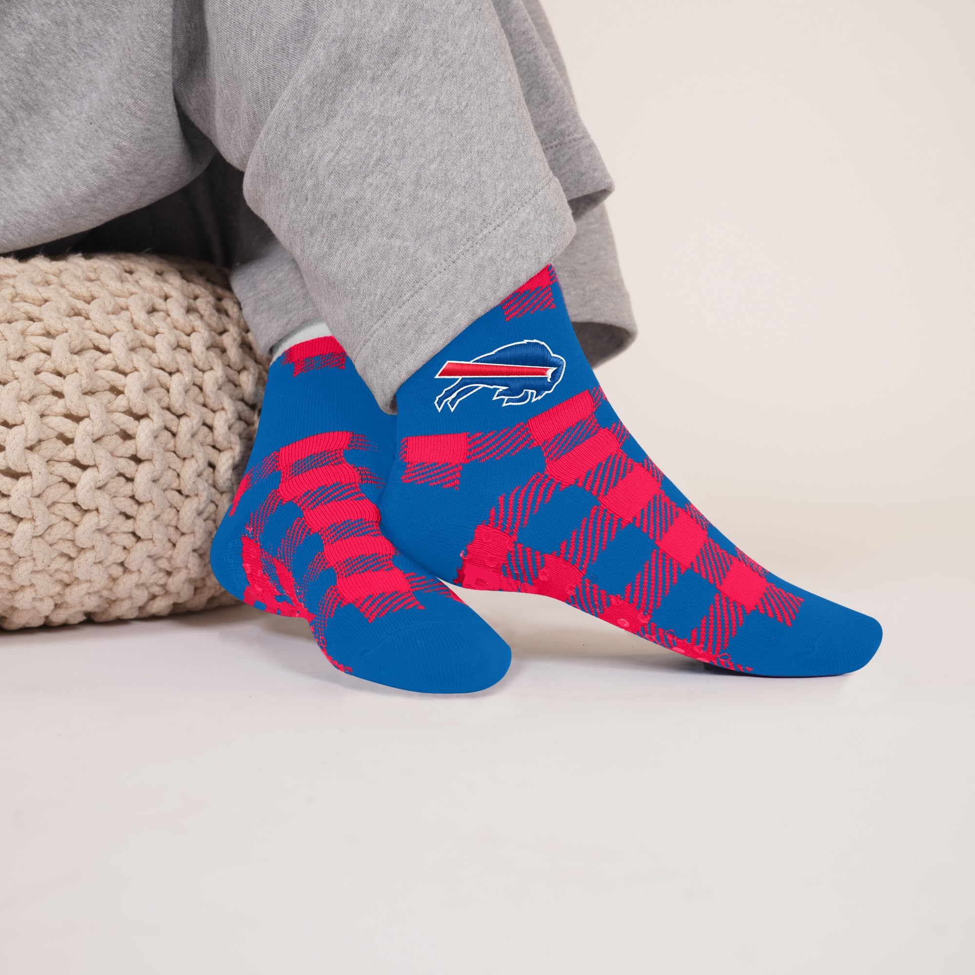 For Bare Feet NFL BUFFALO BILLS Cozy Buff Plush Cabin Sock Team Color OSFM - Image 3