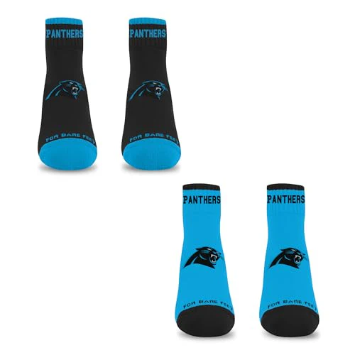 For Bare Feet NFL CAROLINA PANTHERS Front and Center 2 Pack Team Colors Large - Image 3