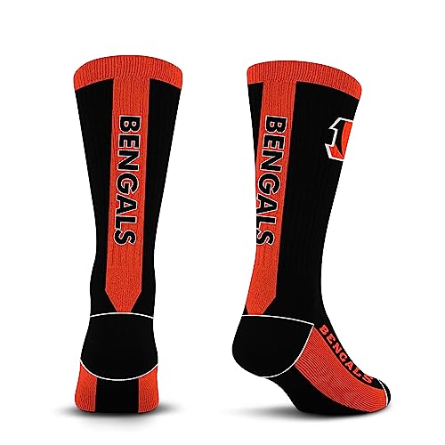 For Bare Feet NFL CINCINNATI BENGALS MVP Crew Sock Team Color Large - Image 4