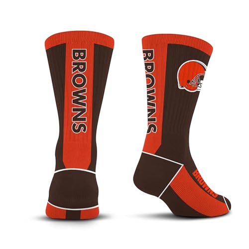 For Bare Feet NFL CLEVELAND BROWNS MVP Crew Sock Team Color Youth - Image 3