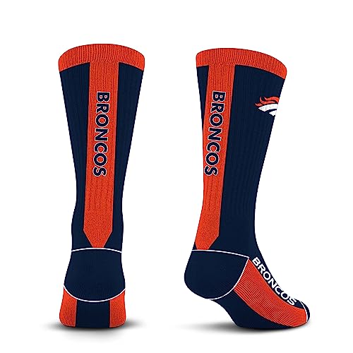 For Bare Feet NFL DENVER BRONCOS MVP Crew Sock Team Color Large - Image 9