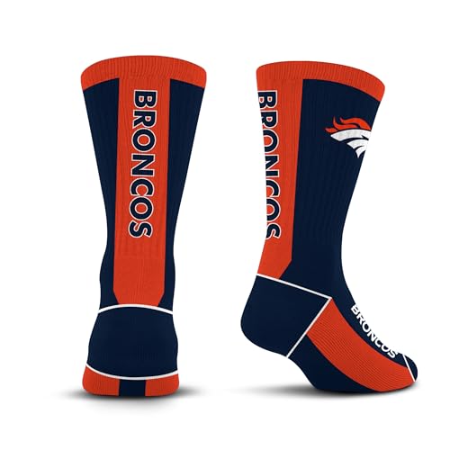 For Bare Feet NFL DENVER BRONCOS MVP Crew Sock Team Color Youth - Image 9