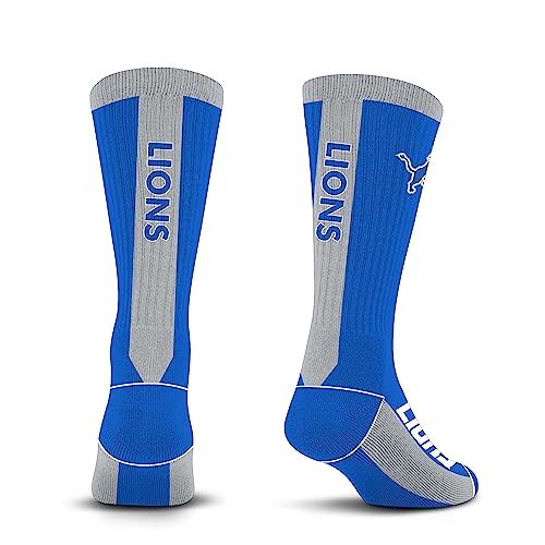 For Bare Feet NFL DETROIT LIONS MVP Crew Sock Team Color Large - Image 9