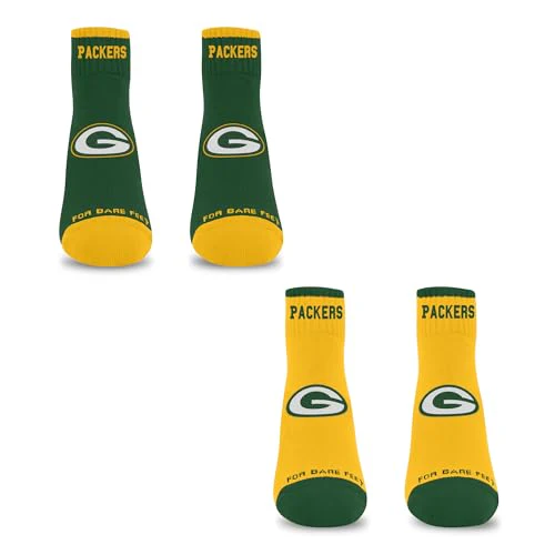 For Bare Feet NFL GREEN BAY PACKERS Front and Center 2 Pack Team Colors Large - Image 3