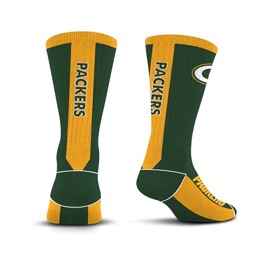 For Bare Feet NFL GREEN BAY PACKERS MVP Crew Sock Team Color Youth - Image 3