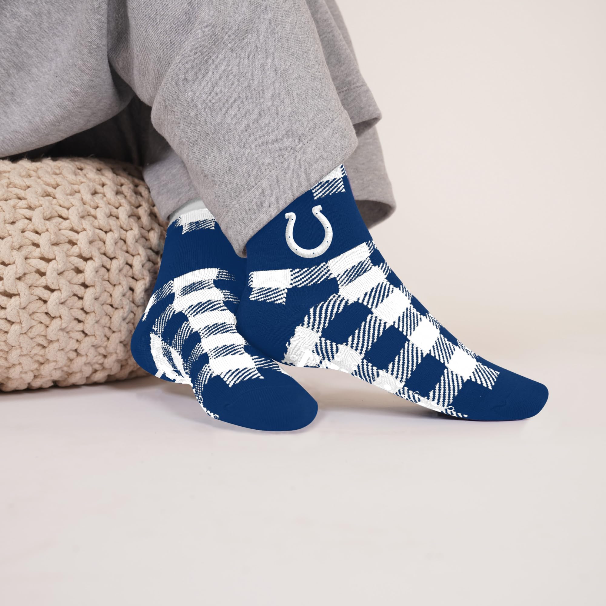For Bare Feet NFL INDIANAPOLIS COLTS Cozy Buff Plush Cabin Sock Team Color OSFM - Image 2