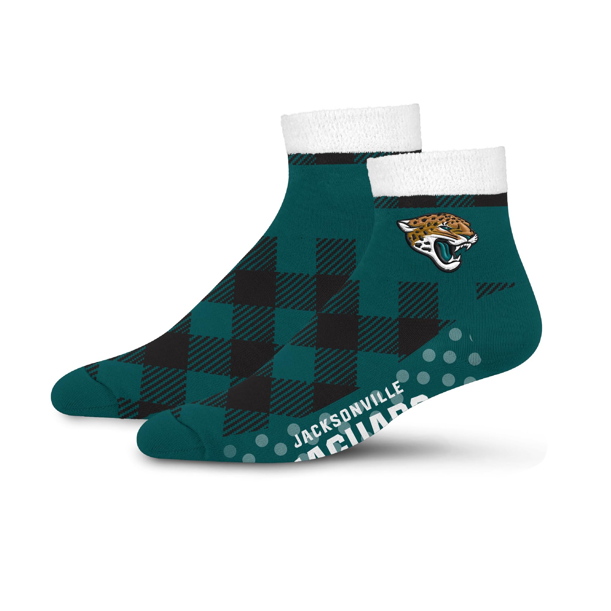 For Bare Feet NFL JACKSONVILLE JAGUARS Cozy Buff Plush Cabin Sock Team Color OSFM