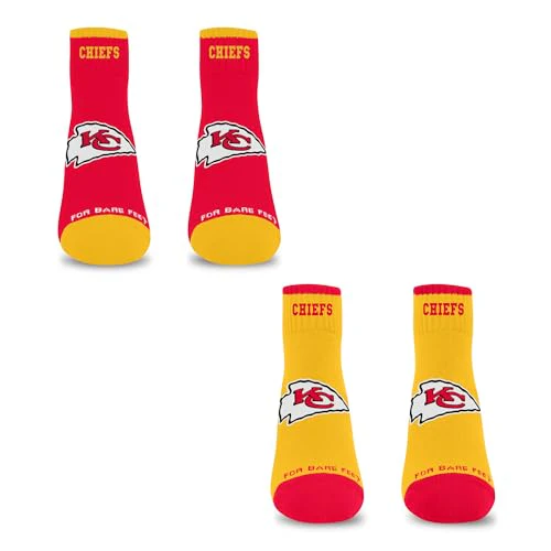 For Bare Feet NFL KANSAS CITY CHIEFS Front and Center 2 Pack Team Colors Large - Image 3