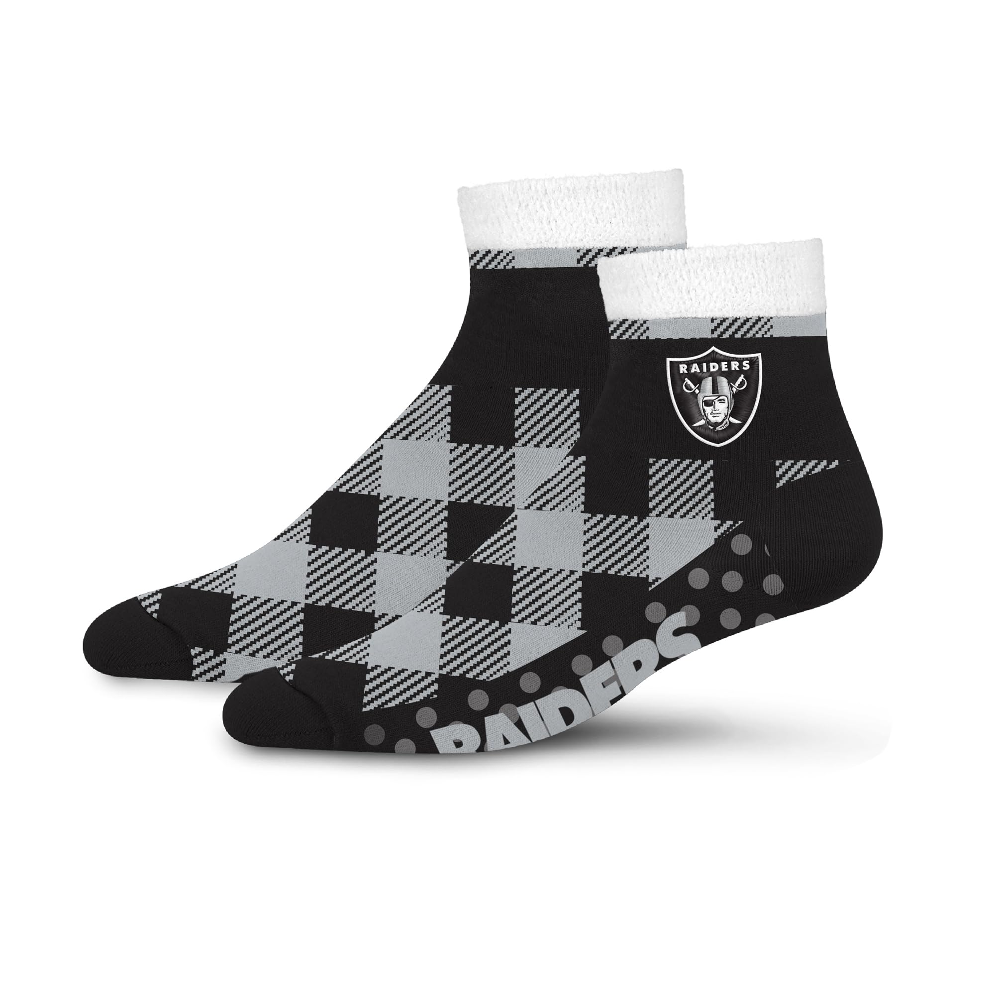 For Bare Feet NFL LAS VEGAS RAIDERS Cozy Buff Plush Cabin Sock Team Color OSFM