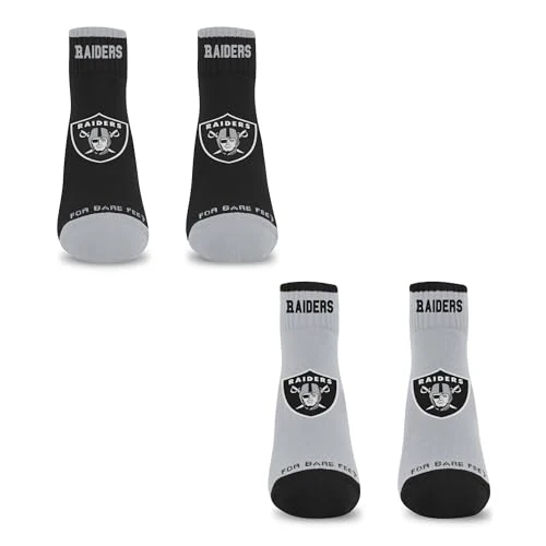 For Bare Feet NFL LAS VEGAS RAIDERS Front and Center 2 Pack Team Colors Large - Image 3