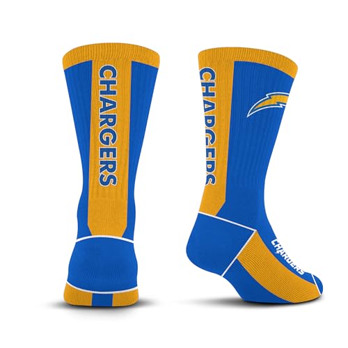 For Bare Feet NFL LOS ANGELES CHARGERS MVP Crew Sock Team Color Youth - Image 3
