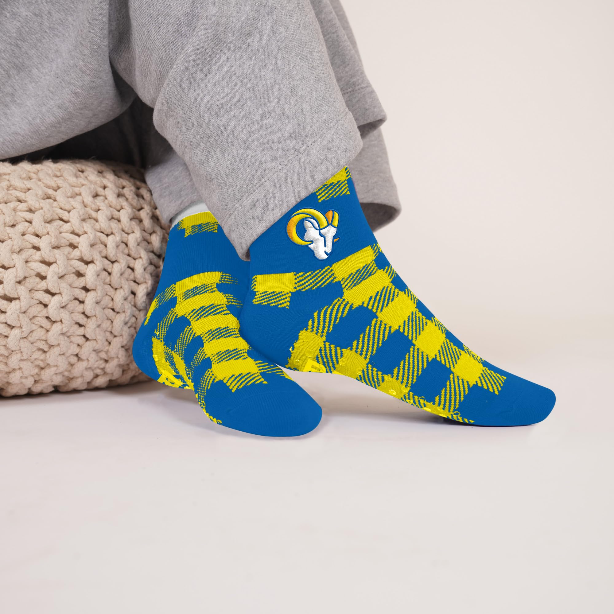 For Bare Feet NFL LOS ANGELES RAMS Cozy Buff Plush Cabin Sock Team Color OSFM - Image 2