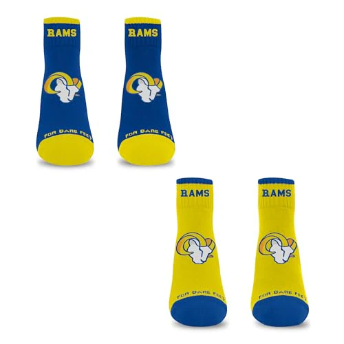 For Bare Feet NFL LOS ANGELES RAMS Front and Center 2 Pack Team Colors Large - Image 3