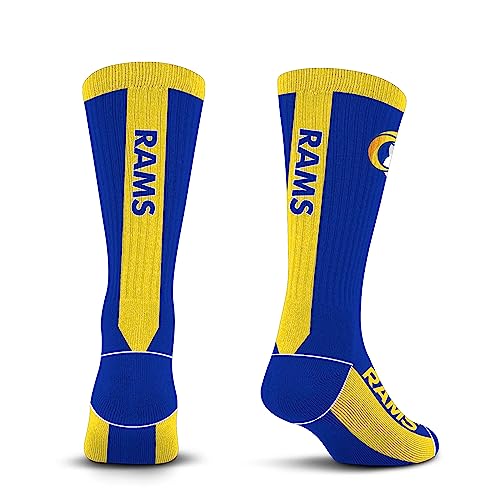 For Bare Feet NFL LOS ANGELES RAMS MVP Crew Sock Team Color Large - Image 4