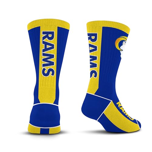 For Bare Feet NFL LOS ANGELES RAMS MVP Crew Sock Team Color Youth - Image 3