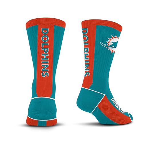 For Bare Feet NFL MIAMI DOLPHINS MVP Crew Sock Team Color Youth - Image 3