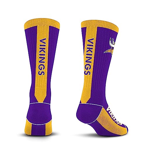 For Bare Feet NFL MINNESOTA VIKINGS MVP Crew Sock Team Color Large - Image 4