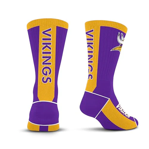 For Bare Feet NFL MINNESOTA VIKINGS MVP Crew Sock Team Color Youth - Image 3