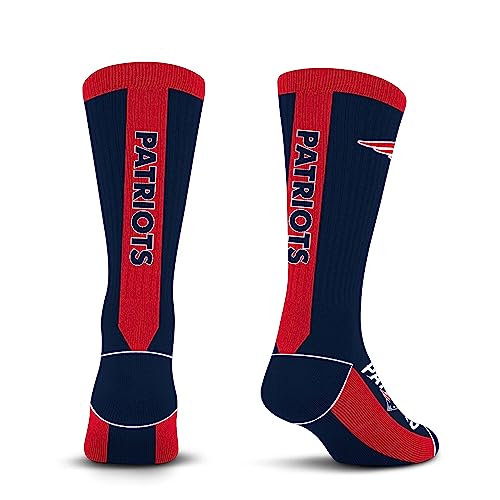 For Bare Feet NFL NEW ENGLAND PATRIOTS MVP Crew Sock Team Color Large - Image 4