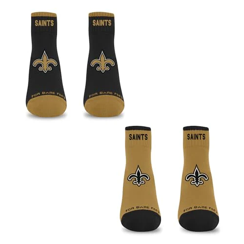 For Bare Feet NFL NEW ORLEANS SAINTS Front and Center 2 Pack Team Colors Large - Image 3