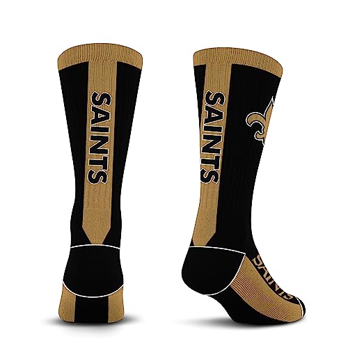 For Bare Feet NFL NEW ORLEANS SAINTS MVP Crew Sock Team Color Large - Image 9