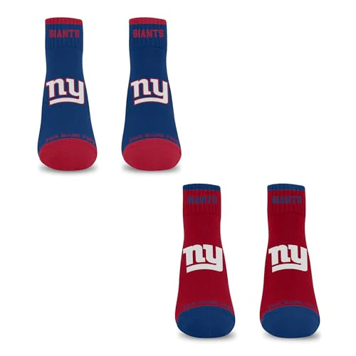 For Bare Feet NFL NEW YORK GIANTS Front and Center 2 Pack Team Colors Large - Image 3