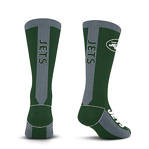 For Bare Feet NFL NEW YORK JETS MVP Crew Sock Team Color Large - Image 4