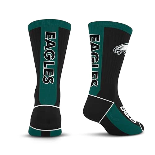 For Bare Feet NFL PHILADELPHIA EAGLES MVP Crew Sock Team Color Youth - Image 10