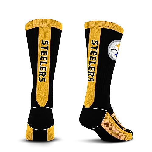 For Bare Feet NFL PITTSBURGH STEELERS MVP Crew Sock Team Color Large - Image 9