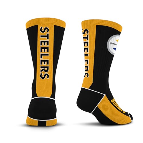 For Bare Feet NFL PITTSBURGH STEELERS MVP Crew Sock Team Color Youth - Image 10