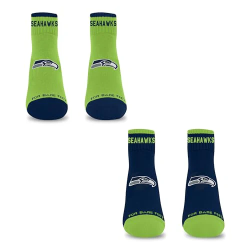 For Bare Feet NFL SEATTLE SEAHAWKS Front and Center 2 Pack Team Colors Large - Image 3