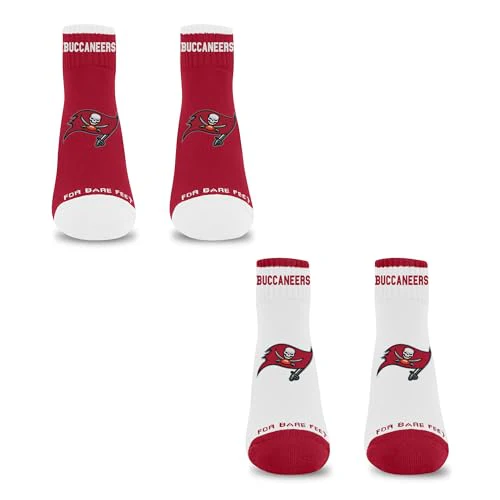 For Bare Feet NFL TAMPA BAY BUCCANEERS Front and Center 2 Pack Team Colors Large - Image 3