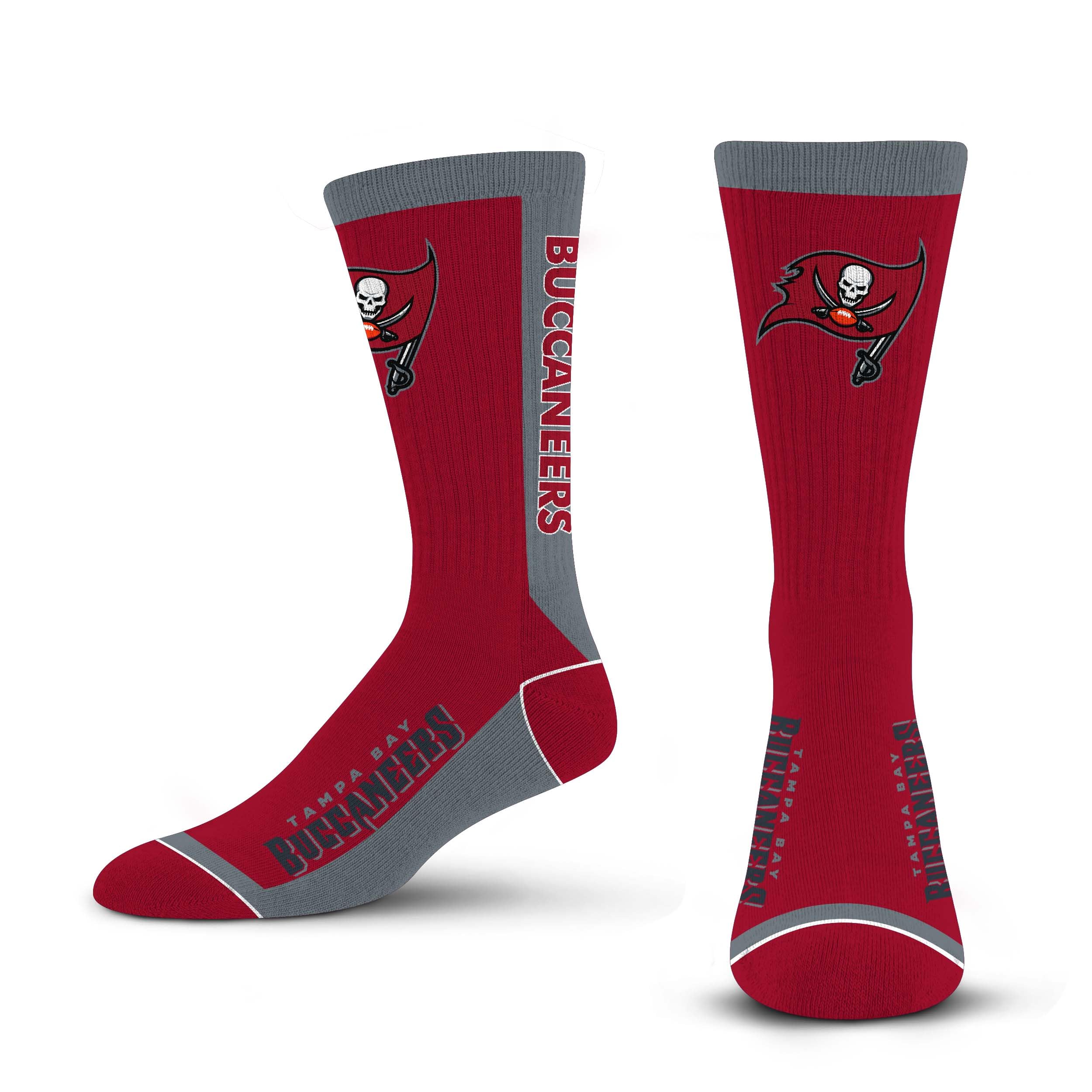 For Bare Feet NFL TAMPA BAY BUCCANEERS MVP Crew Sock Team Color Large