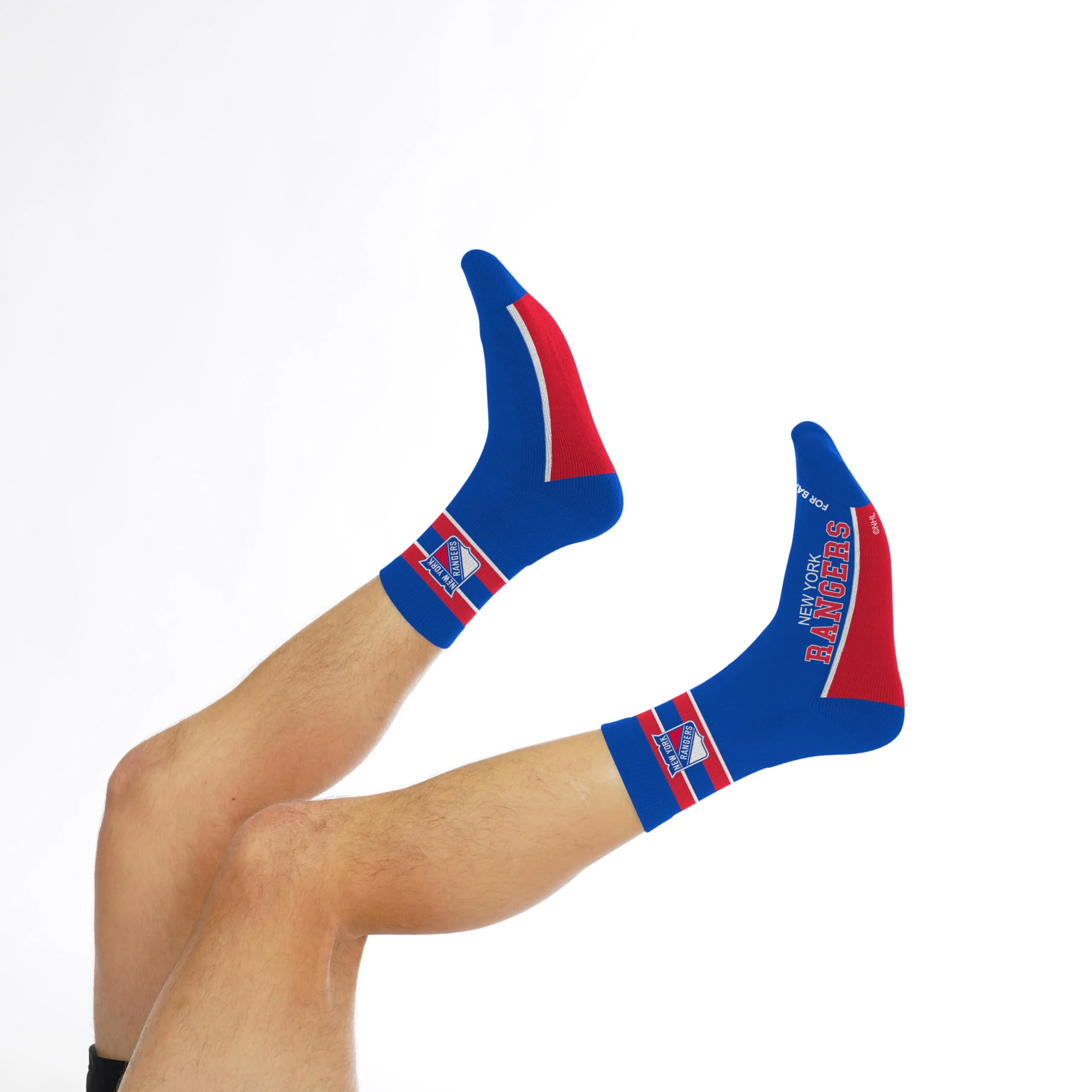 For Bare Feet NHL NEW YORK RANGERS Lil' Deuce Quarter Sock Team Color Large - Image 2